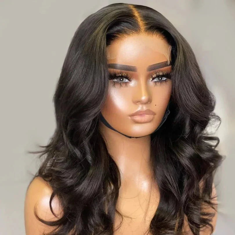 Girls Mid-part Body Wave Layered Wigs