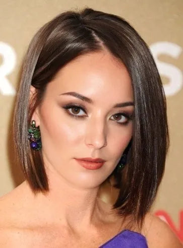 Amazing Elegant Celebrity Bob Hairstyle Medium Straight 100% Human Hair Lace Wig 10 Inches