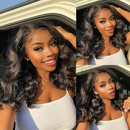 13x4 Body Wave HD Lace Front Wigs Human Hair Glueless Bob Wigs