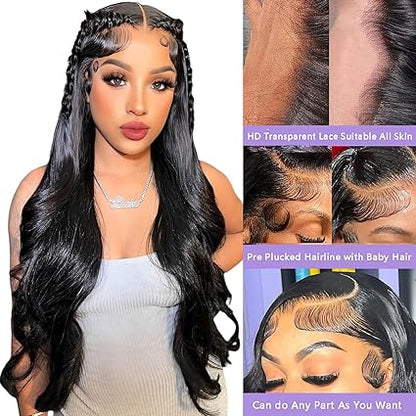13x4 Body Wave HD Lace Front Wigs Human Hair Glueless Bob Wigs