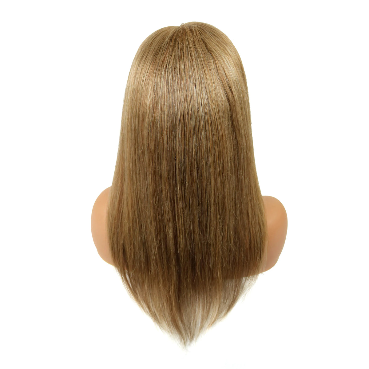 Youthful Mixed Color Medium Straight Full Lace Wig 100% Human Hair 16 Inches