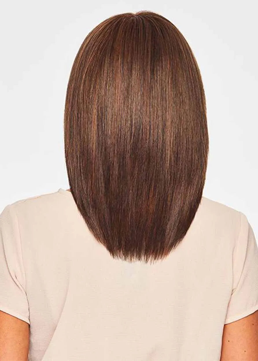 Women's Tapered Layers Classic Cut Wig With Fringe Straight Synthetic Hair Capless Wigs 14Inch