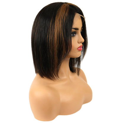 Gabrielle Union Medium Straight Lace Front Human Hair Wig 14 Inches