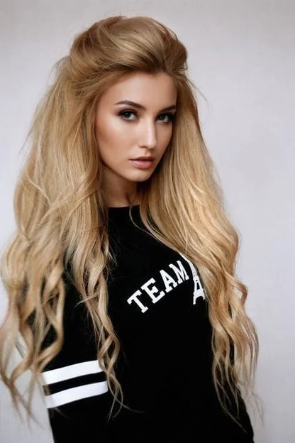 Long Curly Hairstyle Lace Front Wigs Synthetic Hair 26 Inches