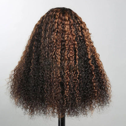 Afro Kinky Curly Wig With Bangs