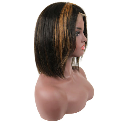 Gabrielle Union Medium Straight Lace Front Human Hair Wig 14 Inches