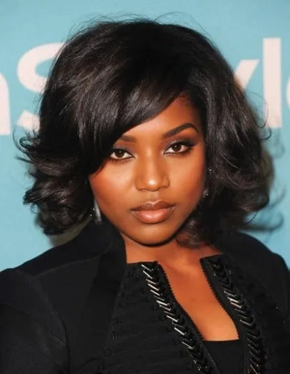 Taraji P Henson Smooth Premier Natural Medium Wave Lace Front Wig Synthetic Hair Wig 10 Inches