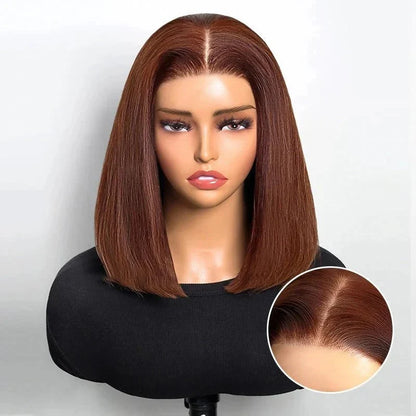 Easily Care Pre-cut Lace Straight Bob Haircut Wig