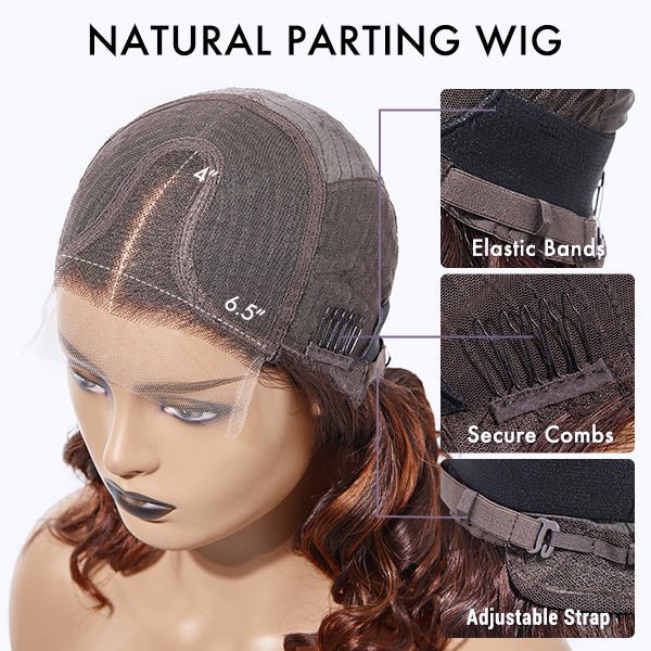 Elegant Brown Ombre Loose Wave Short Wig