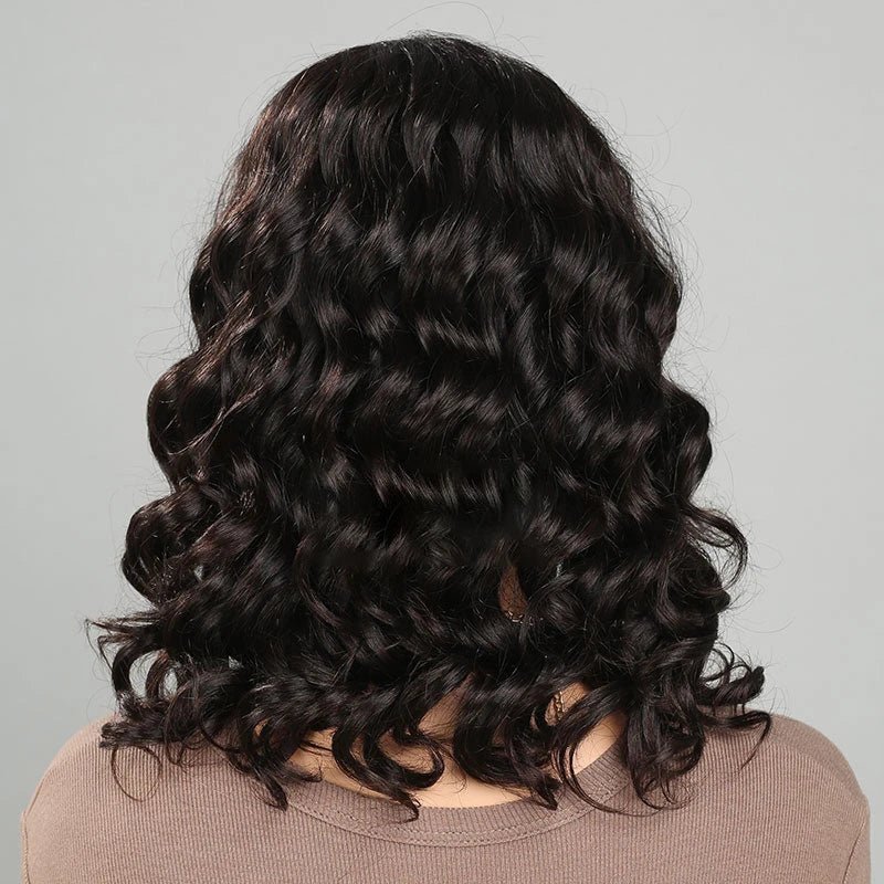 Elegant Loose Wavy Style Bob Wig with Bangs