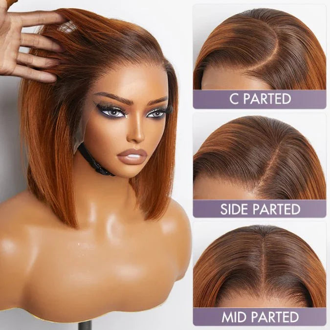 Ginger Ombre Straight Bob Wigs for Summer