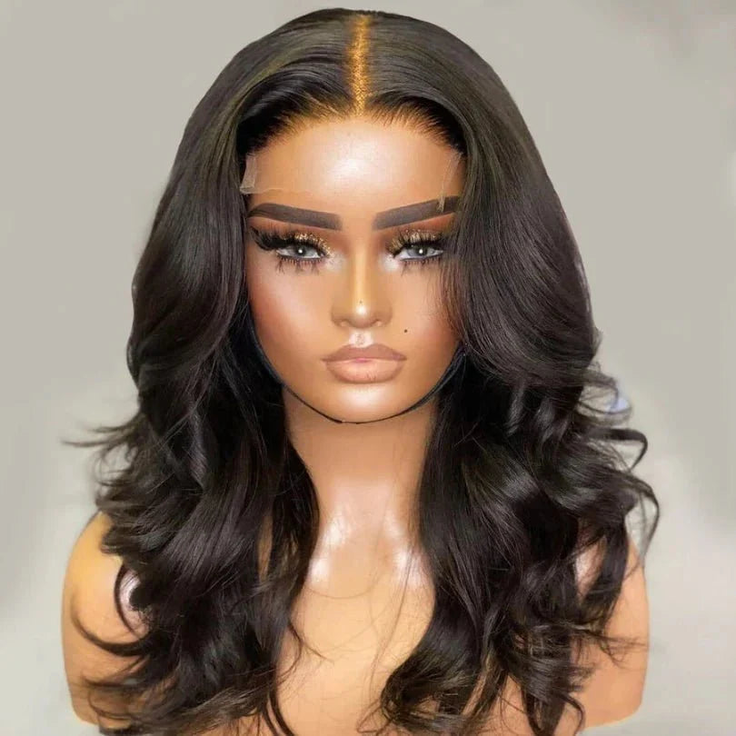 Girls Mid-part Body Wave Layered Wigs
