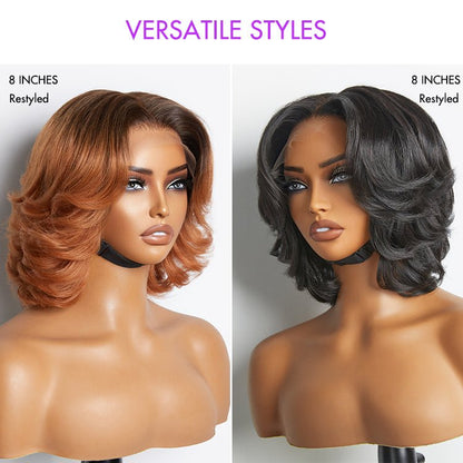Short Pixie Cut Layered Human Hair Wig